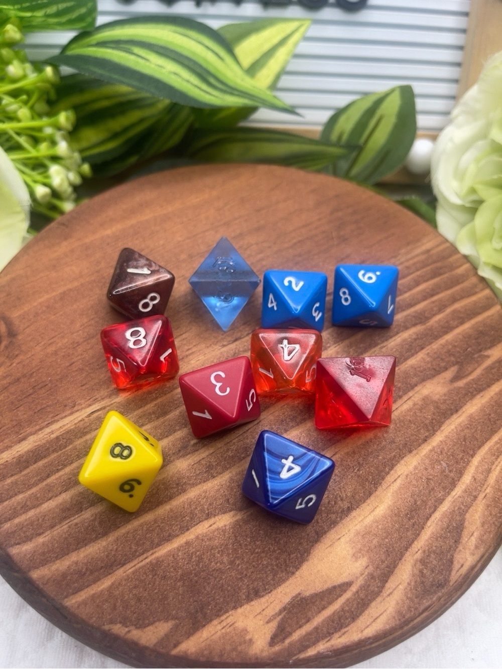 Colorful 8-Sided Gaming Dice Set - Mixed Colors